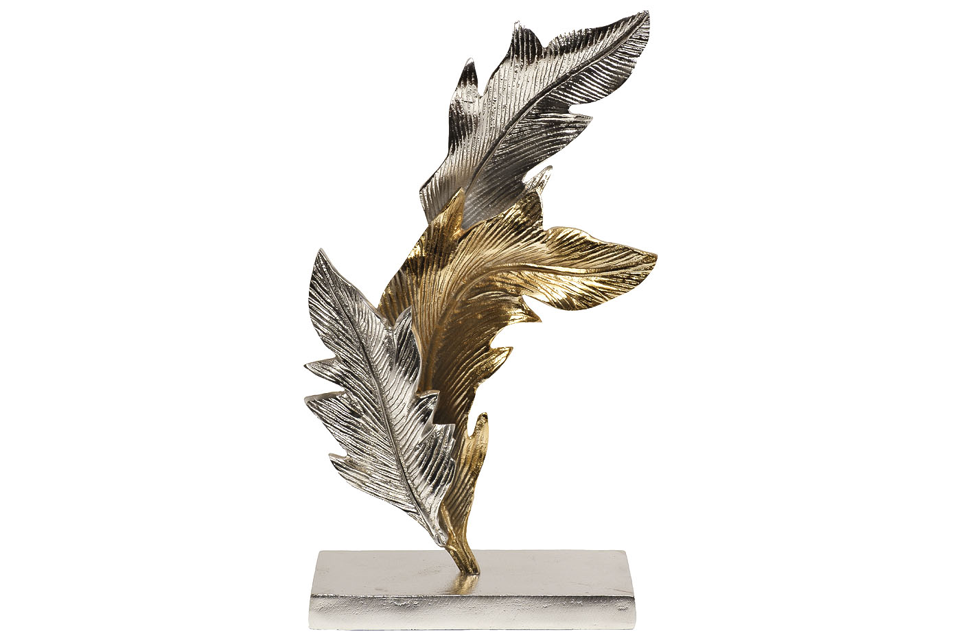 Статуэтка "Листья" металлическая золото/хром 71PN-1836