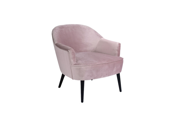 Кресло велюровое пепельно-розовое HD2203-411KD LPI